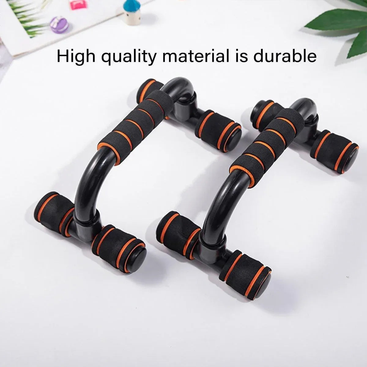 H Shaped Push Up Bars Home Fitness Equipment for Chest Arm Shoulder Training - Blue