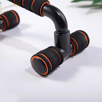 H Shaped Push Up Bars Home Fitness Equipment for Chest Arm Shoulder Training - Orange