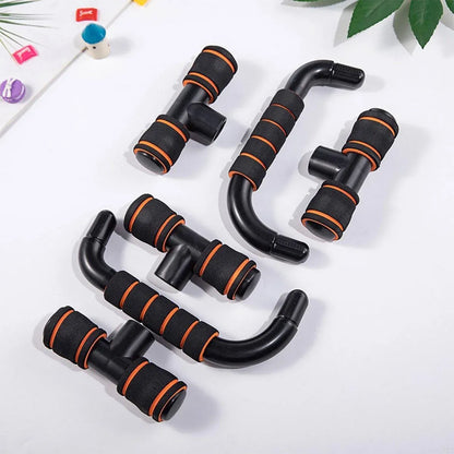 H Shaped Push Up Bars Home Fitness Equipment for Chest Arm Shoulder Training - Orange