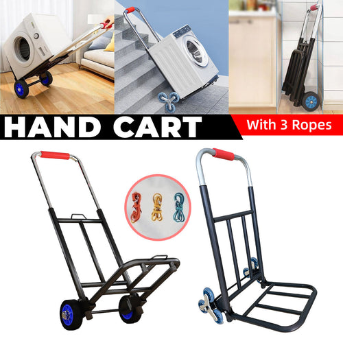 Folding Hand Trolley Heavy Duty Solid Wheel or Stair Climber Tri Wheel for Moving - Stair Climber