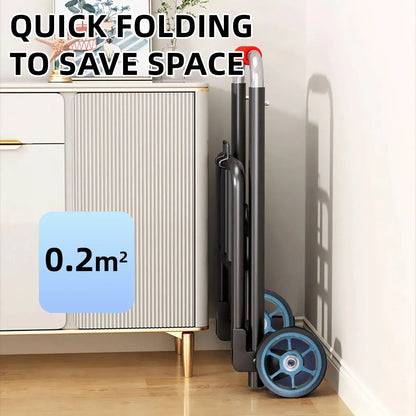 Folding Hand Trolley Heavy Duty Solid Wheel or Stair Climber Tri Wheel for Moving - Flat Ground