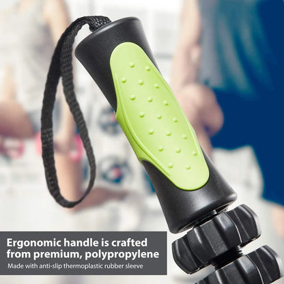 Muscle Roller Stick Full Body Fitness Massage Tool for Home and Gym Use - Black