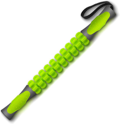 Muscle Roller Stick Full Body Fitness Massage Tool for Home and Gym Use - Black