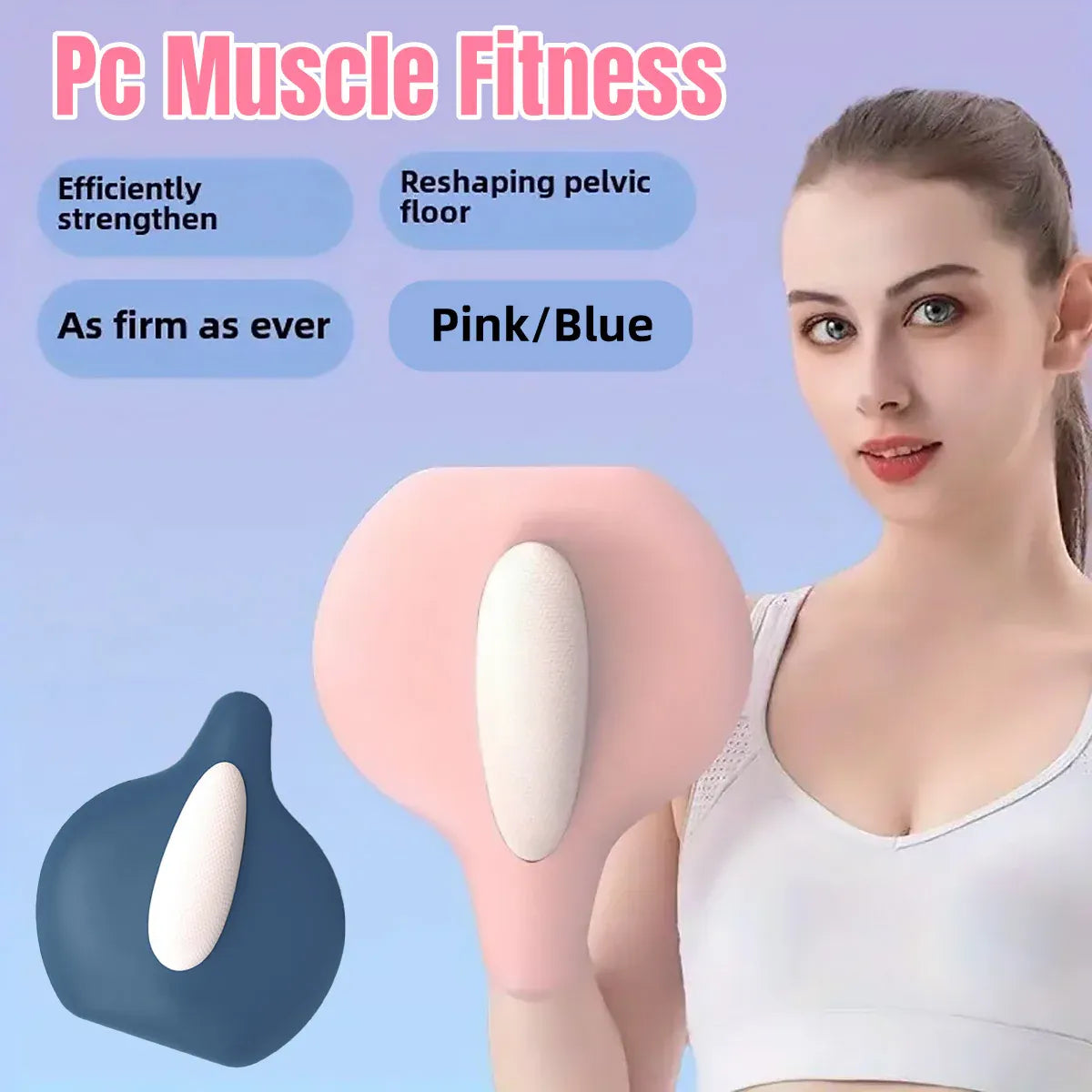 Hip and Inner Thigh Squeeze Trainer Compact Fitness Tool for Home Workouts - Pink