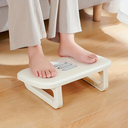 Ergonomic Office Footrest Adjustable Under Desk Stool Anti Fatigue Foot Support - Black