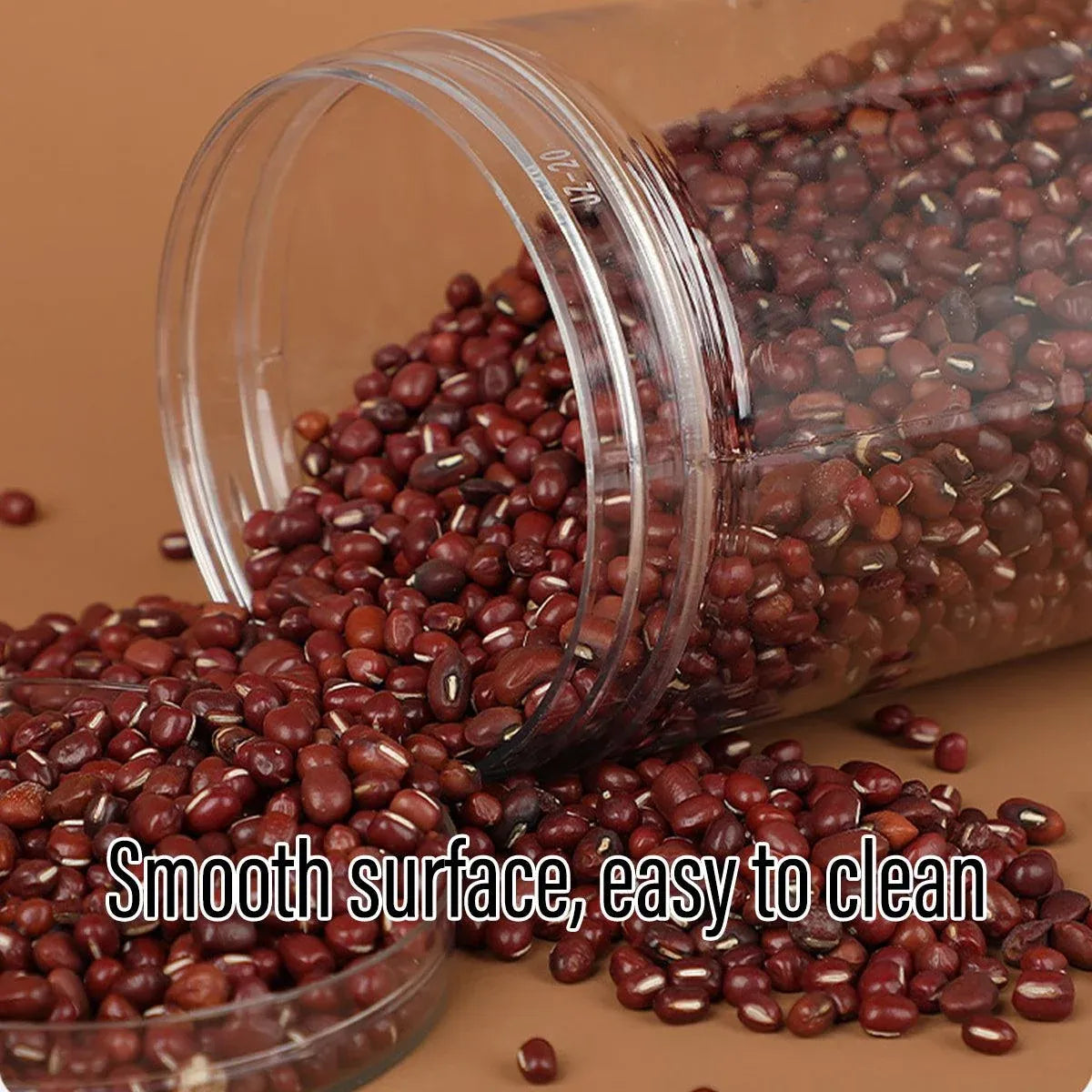 Wide Mouth Plastic Food Bottles 50pcs Transparent Sealed Storage Tanks Container - 10cm x 8.5cm
