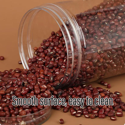 Wide Mouth Plastic Food Bottles 50pcs Transparent Sealed Storage Tanks Container - 10cm x 8.5cm