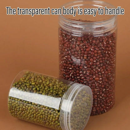 Wide Mouth Plastic Food Bottles 50pcs Transparent Sealed Storage Tanks Container - 10cm x 8.5cm