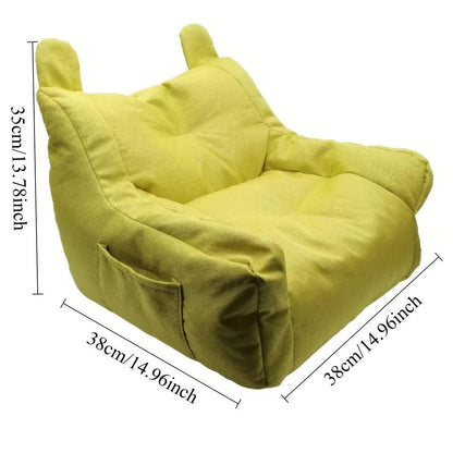 Small Sofa Chair Couch for Living Room Family Pet Furniture Comfortable Seat - Yellow