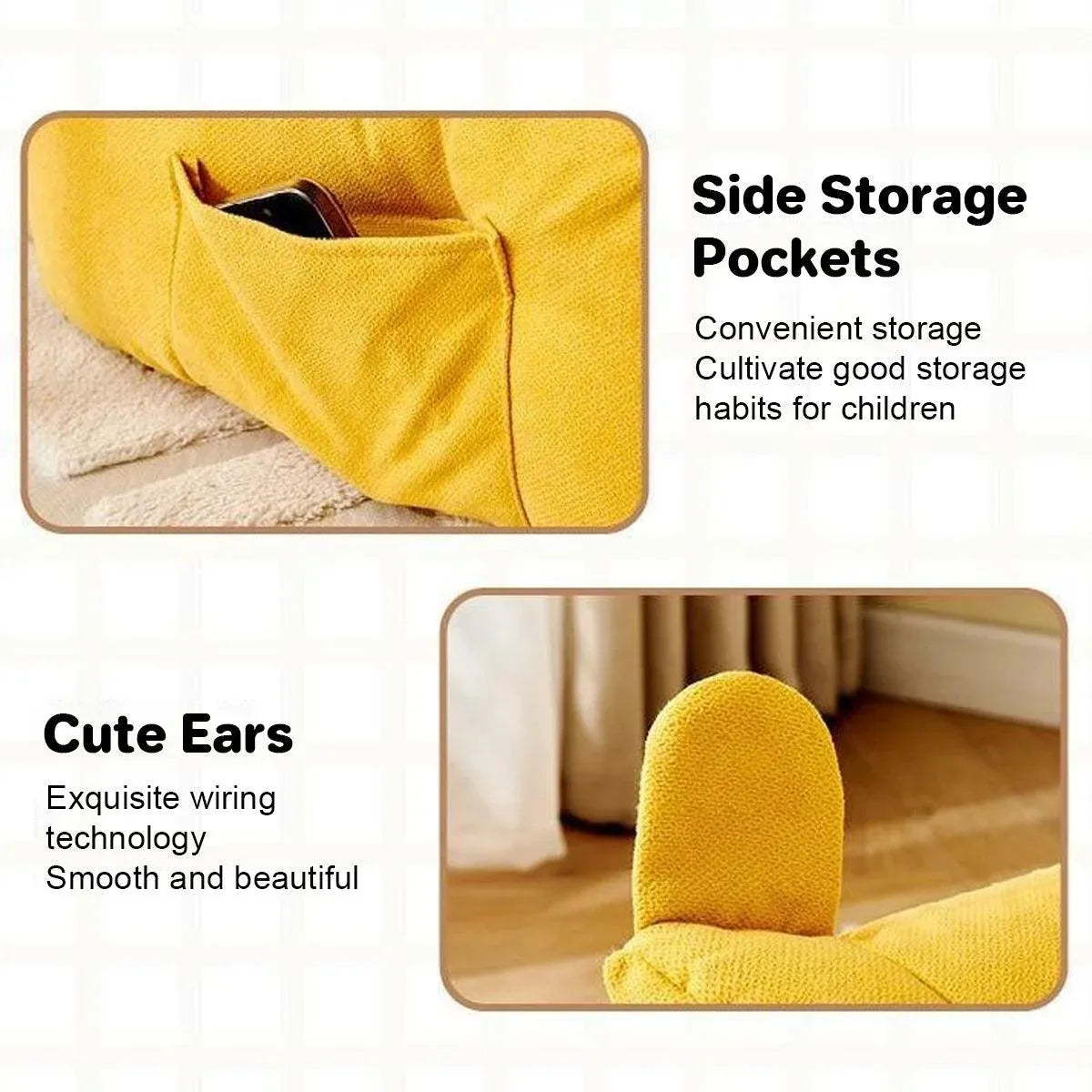 Small Sofa Chair Couch for Living Room Family Pet Furniture Comfortable Seat - Yellow