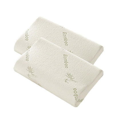 1/2PCS Memory Foam Neck Pillow Wavy Contour Slow Rebound Pillow - 60x40x12cm-2pcs