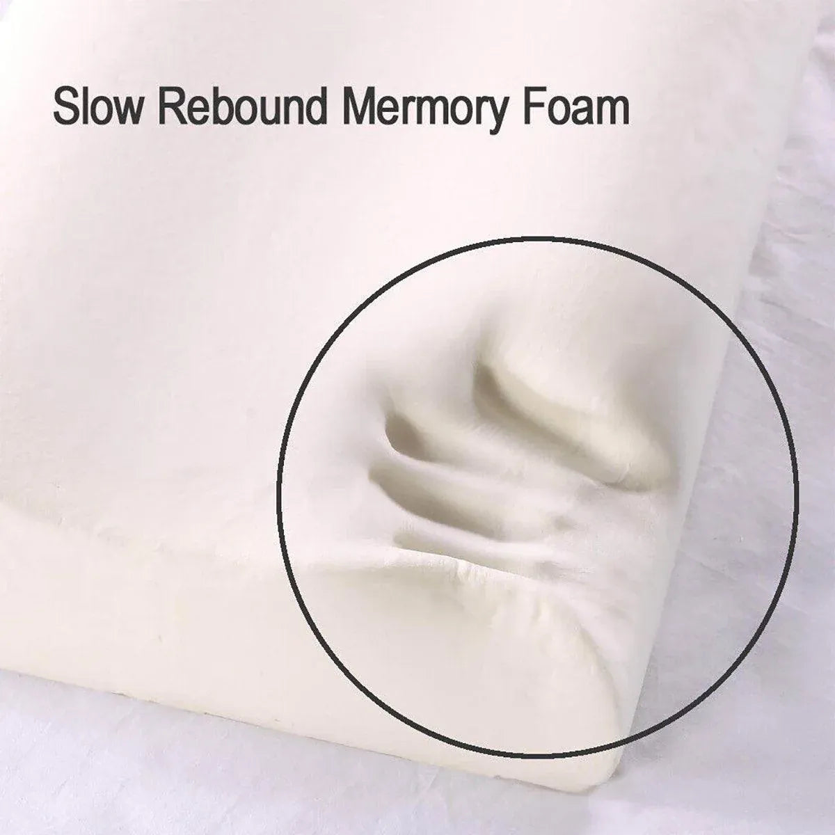 1/2PCS Memory Foam Neck Pillow Wavy Contour Slow Rebound Pillow - 60x40x12cm-2pcs
