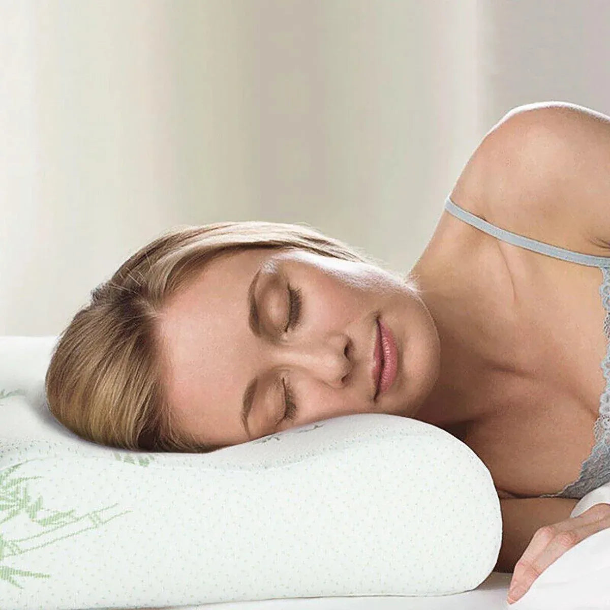 1/2PCS Memory Foam Neck Pillow Wavy Contour Slow Rebound Pillow - 60x40x12cm-2pcs
