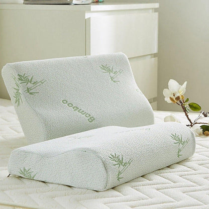 1/2PCS Memory Foam Neck Pillow Wavy Contour Slow Rebound Pillow - 60x40x12cm-2pcs