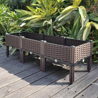Outdoor Rectangular Balcony Vegetable Planter Box Garden Flower Planting