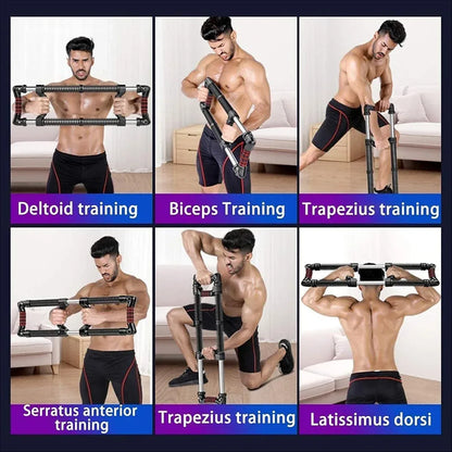 Arm Trainer Pull Press Bar 100kg Resistance Chest Abdomen Home Fitness Equipment
