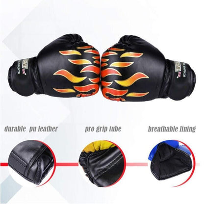 Boxing Sparring Training Gloves MMA Kickboxing Punching Gloves for Practice Sessions - Black