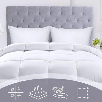 Luxury Hotel Quilt Core – Soft Microfiber Down Alternative Comforter for All Seasons - 140x210cm-Cotton