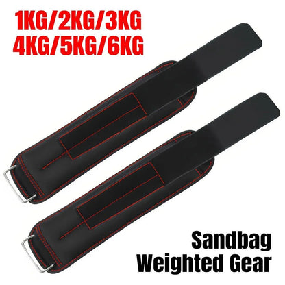 Adjustable Sandbag Gaiter Weight Training Gear for Running and Sports Fitness - Pair of Sandbags (2 x 0.5kg)