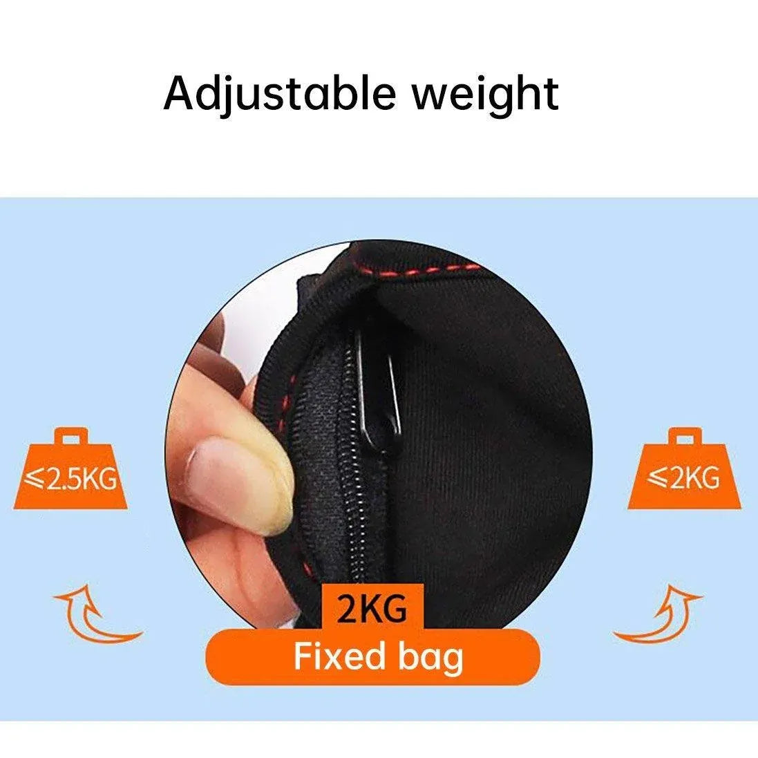 Adjustable Sandbag Gaiter Weight Training Gear for Running and Sports Fitness - Pair of Sandbags (2 x 0.5kg)