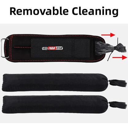 Adjustable Sandbag Gaiter Weight Training Gear for Running and Sports Fitness - Pair of Sandbags (2 x 0.5kg)
