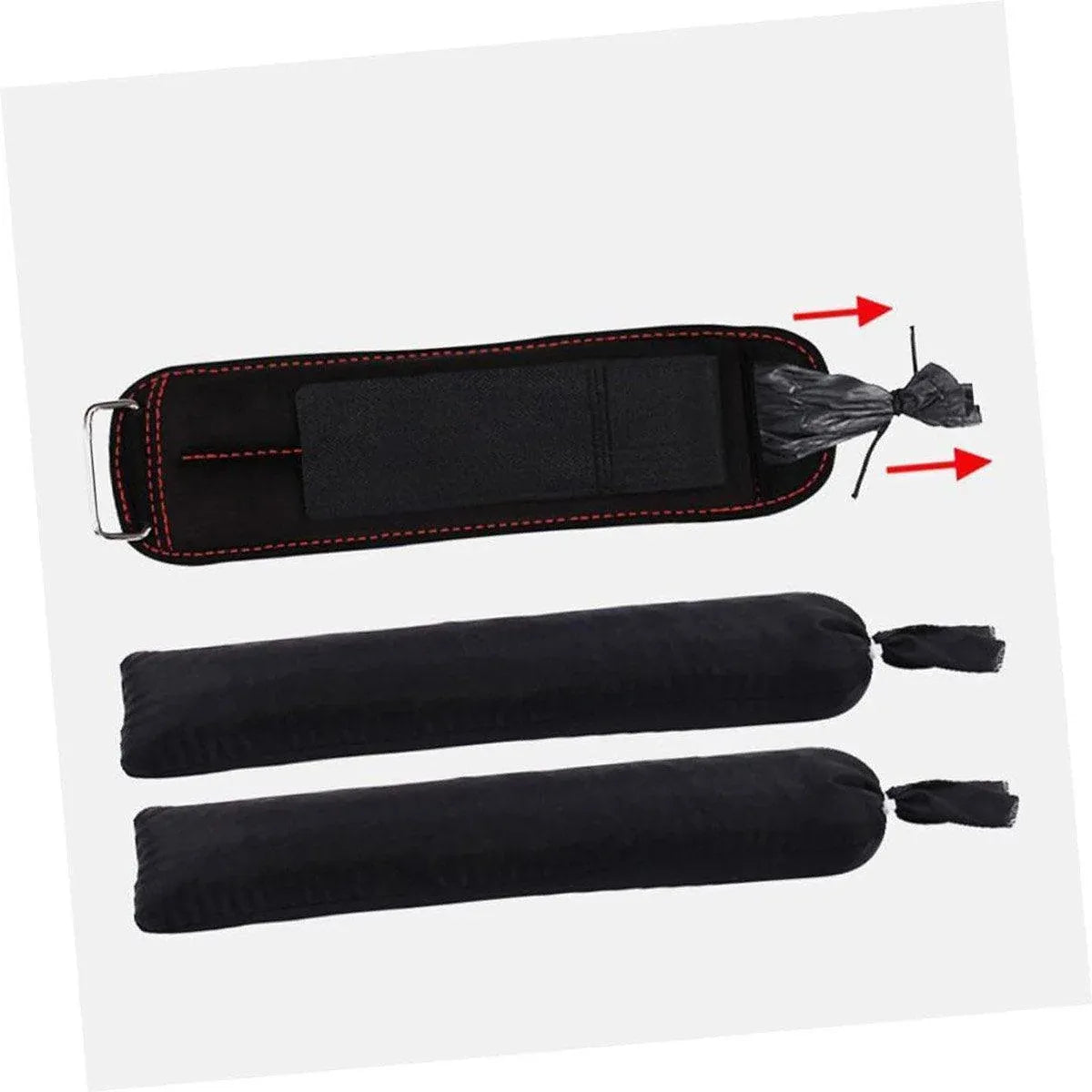 Adjustable Sandbag Gaiter Weight Training Gear for Running and Sports Fitness - Pair of Sandbags (2 x 0.5kg)