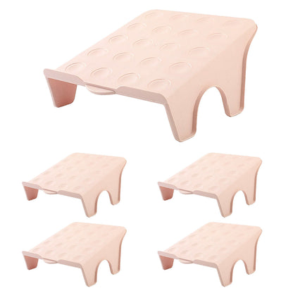 5pcs Double Layer Shoe Rack Simple Storage Organizer Space Saving Shoe Holder - Pink