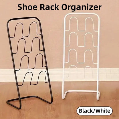Simple Multi Layer Slipper Storage Rack Organizer for Home Closet Shoe Organizer - Black