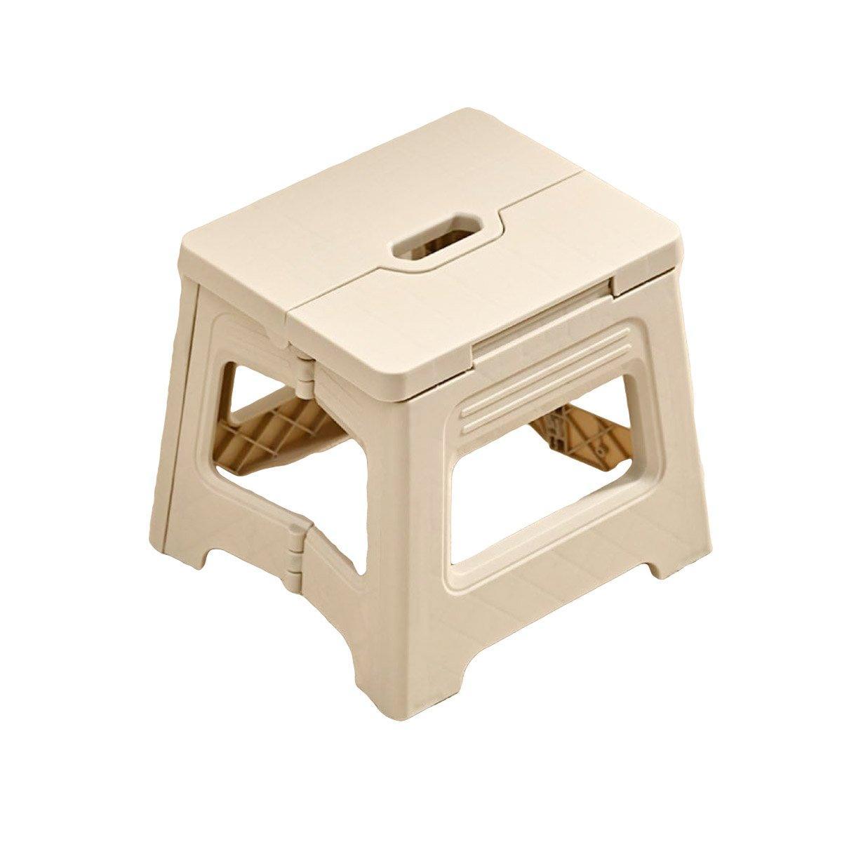 Portable Adjustable Folding Plastic Stool Retractable Outdoor Fishing Chair - Yellow