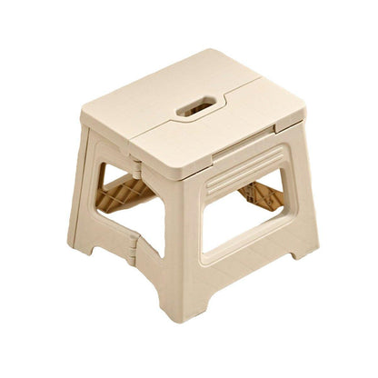 Portable Adjustable Folding Plastic Stool Retractable Outdoor Fishing Chair - Yellow