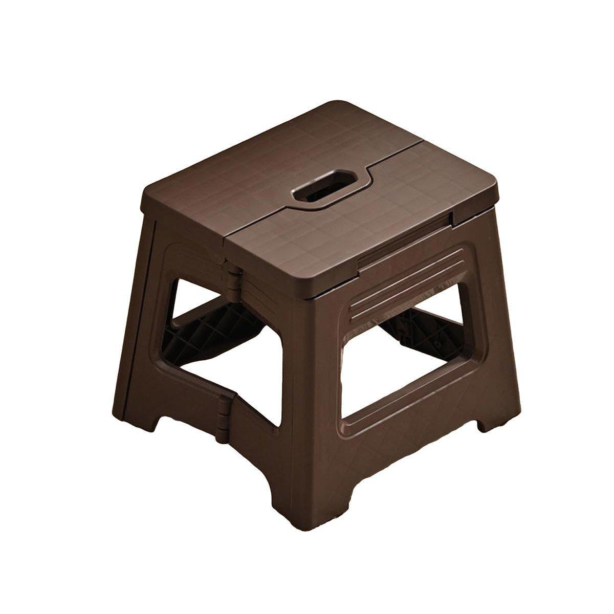 Portable Adjustable Folding Plastic Stool Retractable Outdoor Fishing Chair - Yellow