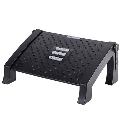1PC Adjustable Office Foot Rest Pedal Stool Sofa Leg Support for Home or Desk Use - Black