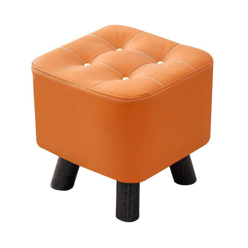 Small Stool Household Sofa Stool Shoes Changing Low Seat for Bedroom and Living - Green