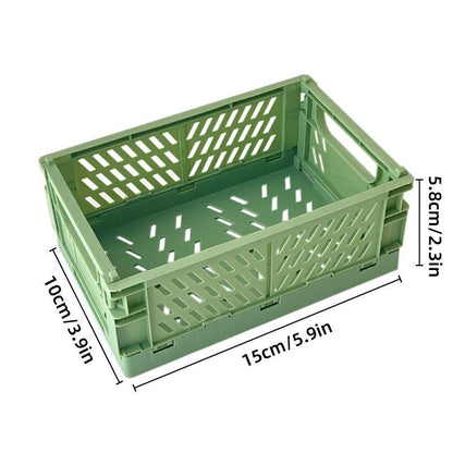 4PCS Collapsible Plastic Storage Box Desktop Organizer Basket Storage Container