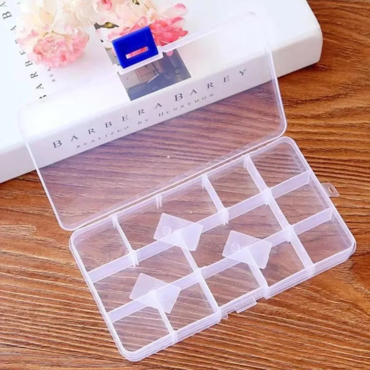 10pcs 15Compartments Plastic Box Case Bead Storage Organizer Jewelry Craft Box