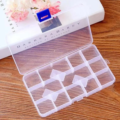 10pcs 15Compartments Plastic Box Case Bead Storage Organizer Jewelry Craft Box