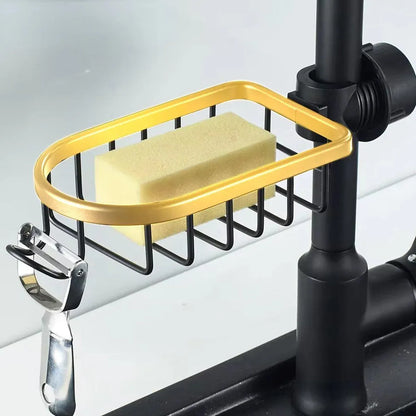 Adjustable Faucet Sink Shelf Drainage Rack Kitchen Storage Organizer for Home