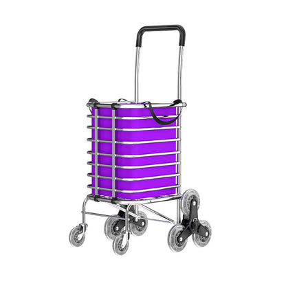 Folding Vegetable Basket Trolley Small Trailer Grocery Shopping Pulling Cart