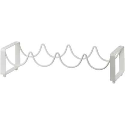 Iron Wine Rack Bottle Holder Metal Display Stand Tabletop Decorative Storage - White