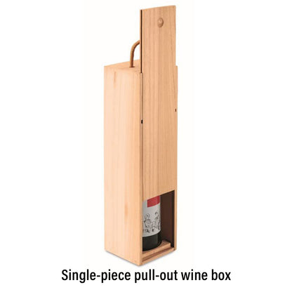 6pcs Red Wine Wooden Gift Box Packaging Storage Box for Wine Bottle Gifts - Single pull-out