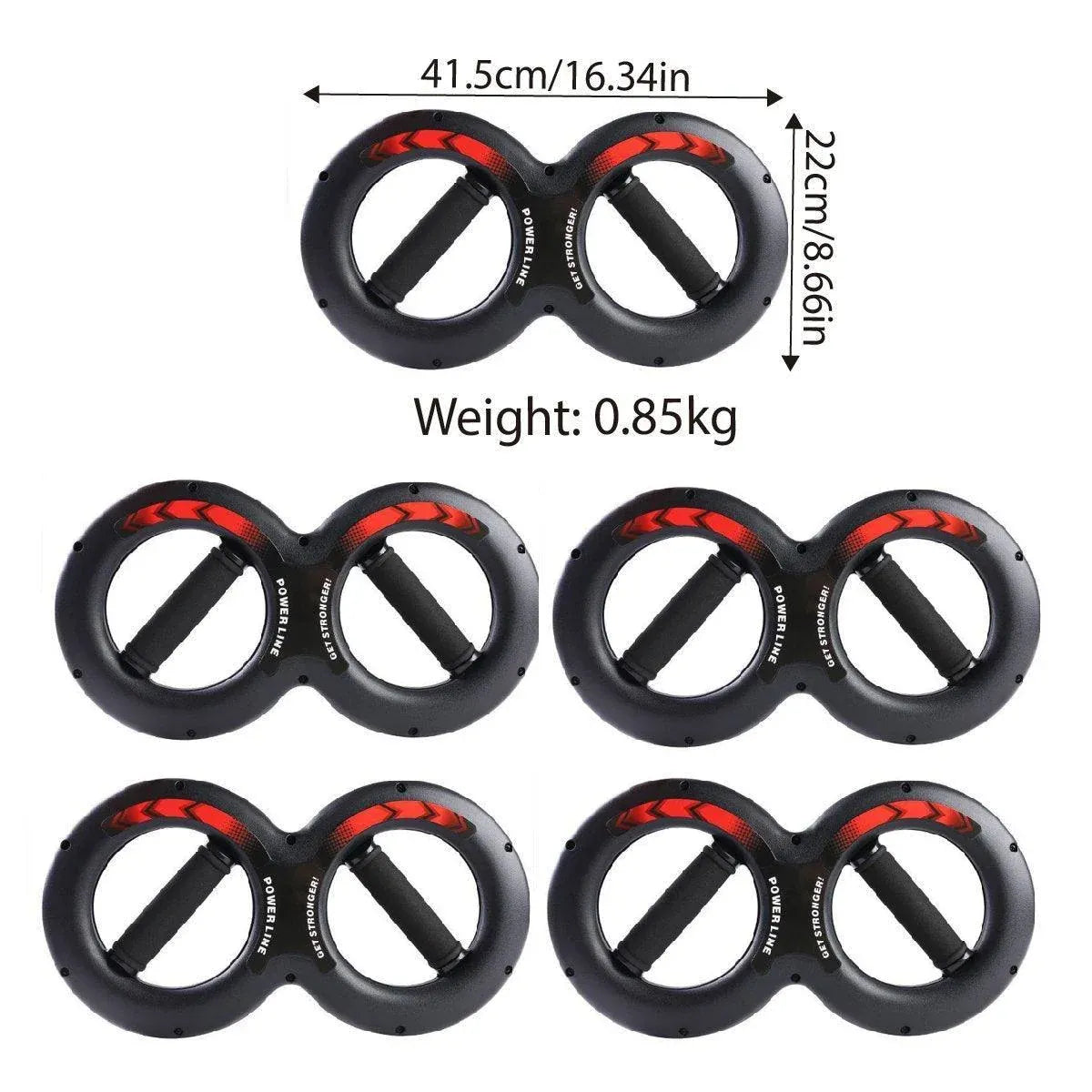 Multifunctional Arm Strength Grip Wrist Power Device Fitness Hand Grip Enhancer - 5kg