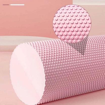 EVA Foam Yoga Massage Roller Solid Pilates Fitness Column for Muscle Recovery - Pink