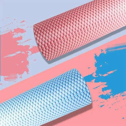 EVA Foam Yoga Massage Roller Solid Pilates Fitness Column for Muscle Recovery - Pink