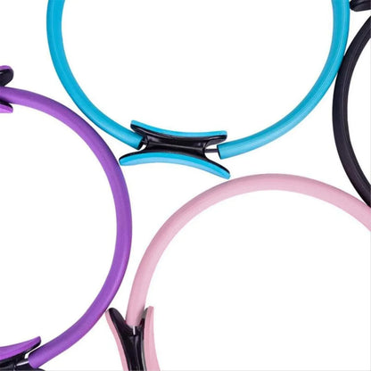 6 Colours Pilates Yoga Ring Magic Circle Fitness Equipment for Toning Slim Legs - Black