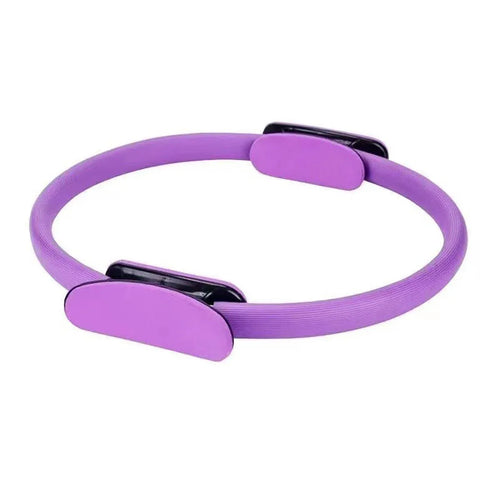 6 Colours Pilates Yoga Ring Magic Circle Fitness Equipment for Toning Slim Legs - Purple