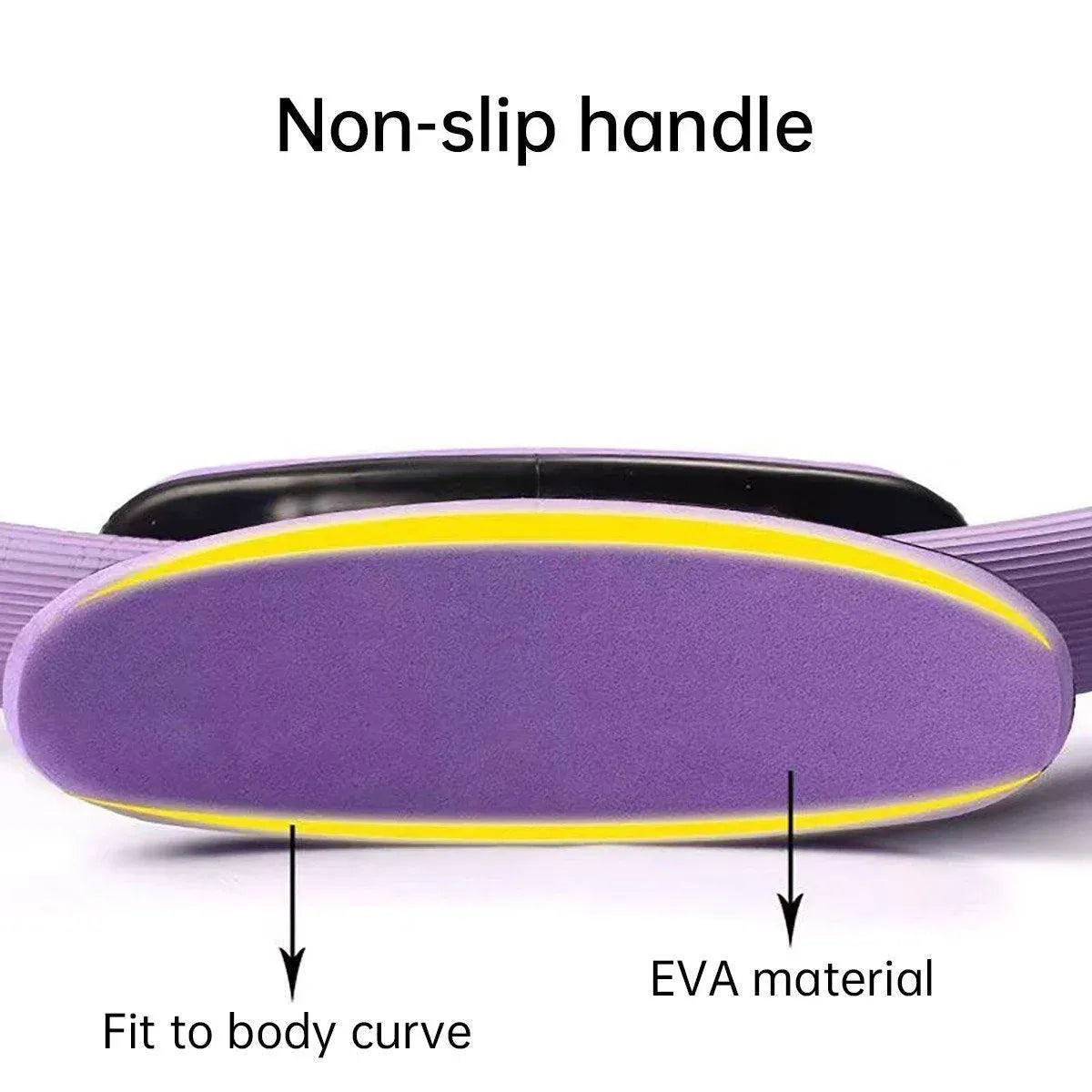 6 Colours Pilates Yoga Ring Magic Circle Fitness Equipment for Toning Slim Legs - Purple