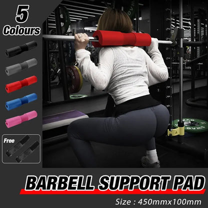 Squat Pad Barbell for Squats Lunges Hip Thrusts Neck Shoulder Protective Support - Grey
