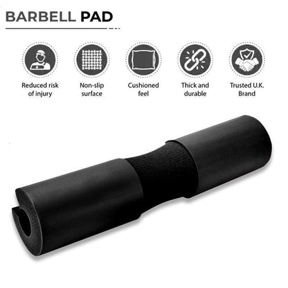 Squat Pad Barbell for Squats Lunges Hip Thrusts Neck Shoulder Protective Support - Grey
