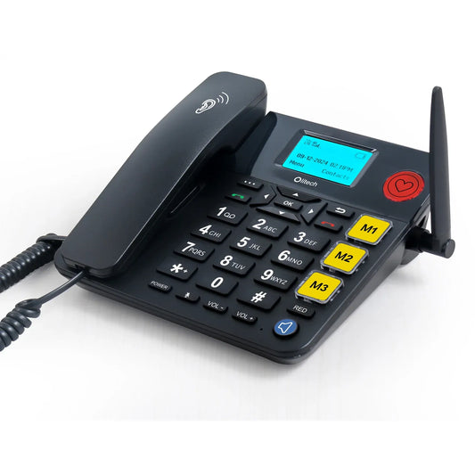Olitech EasyTel 4G VOLTE 2025 Seniors Phone Big Buttons Landline Homephone FM-Radio SOS Wifi Hotspot