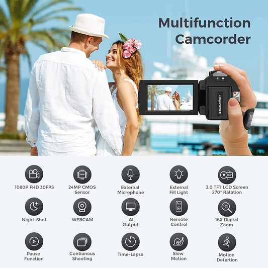 Digital HD Camera with Rotating Screen